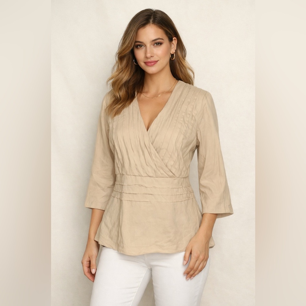 Touché- Chic‎ Beige Women's Blouse Size L